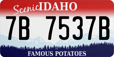 ID license plate 7B7537B