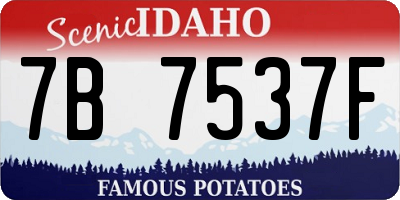 ID license plate 7B7537F