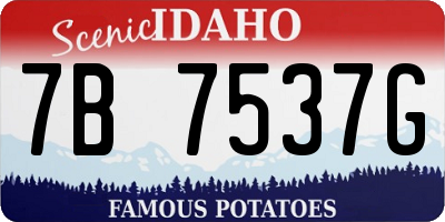 ID license plate 7B7537G