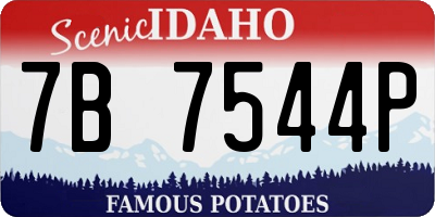 ID license plate 7B7544P