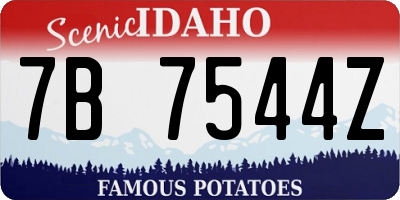ID license plate 7B7544Z