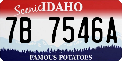 ID license plate 7B7546A