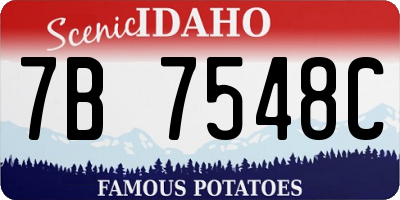 ID license plate 7B7548C