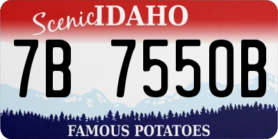ID license plate 7B7550B
