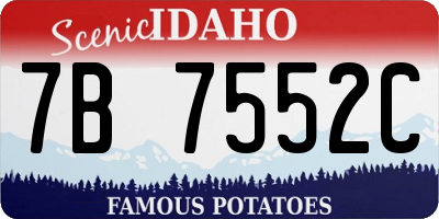 ID license plate 7B7552C