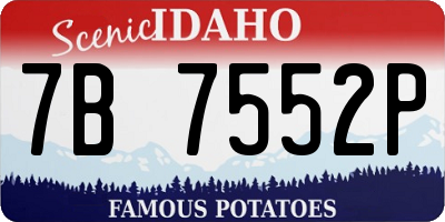 ID license plate 7B7552P