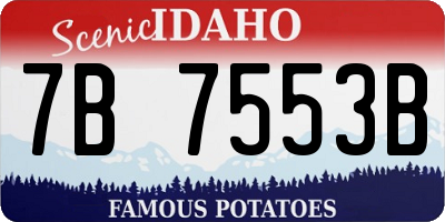 ID license plate 7B7553B