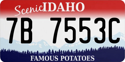 ID license plate 7B7553C