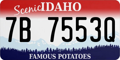 ID license plate 7B7553Q
