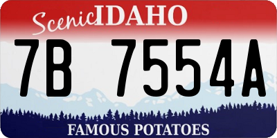 ID license plate 7B7554A