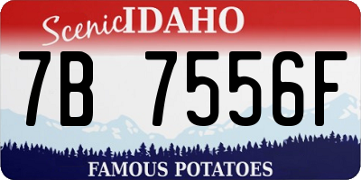 ID license plate 7B7556F