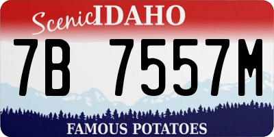 ID license plate 7B7557M