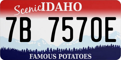 ID license plate 7B7570E
