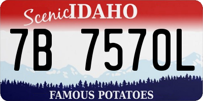 ID license plate 7B7570L
