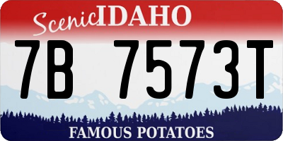 ID license plate 7B7573T