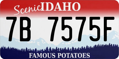 ID license plate 7B7575F