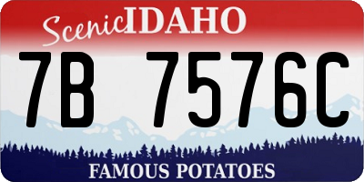 ID license plate 7B7576C