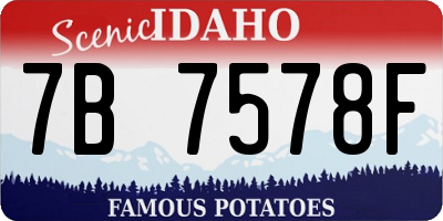 ID license plate 7B7578F