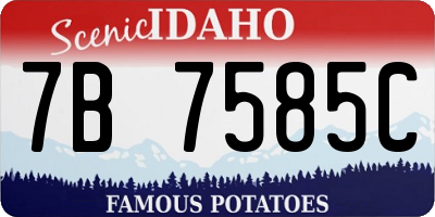 ID license plate 7B7585C