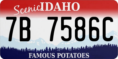 ID license plate 7B7586C