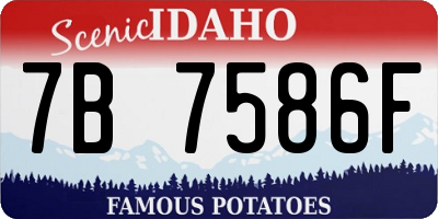 ID license plate 7B7586F