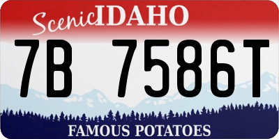 ID license plate 7B7586T
