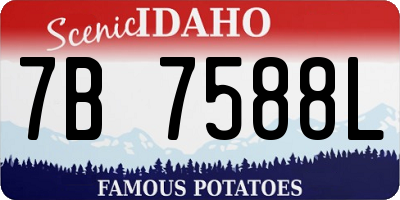 ID license plate 7B7588L