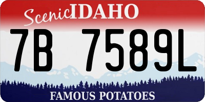 ID license plate 7B7589L