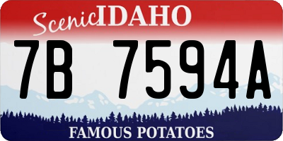 ID license plate 7B7594A
