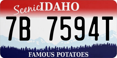 ID license plate 7B7594T