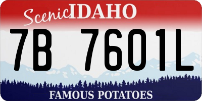 ID license plate 7B7601L