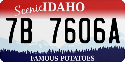 ID license plate 7B7606A