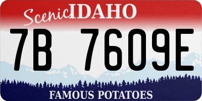 ID license plate 7B7609E