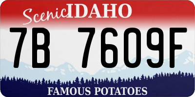 ID license plate 7B7609F