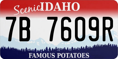 ID license plate 7B7609R