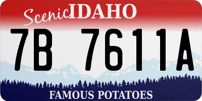 ID license plate 7B7611A