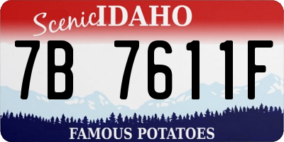ID license plate 7B7611F