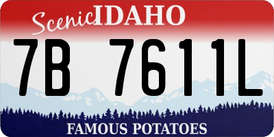 ID license plate 7B7611L