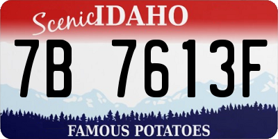 ID license plate 7B7613F