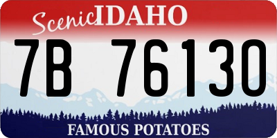 ID license plate 7B7613O