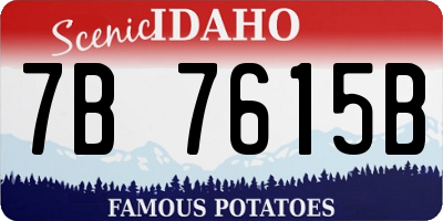 ID license plate 7B7615B