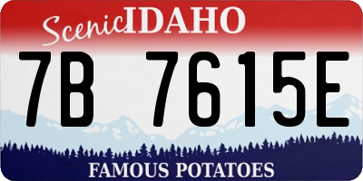 ID license plate 7B7615E