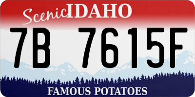 ID license plate 7B7615F