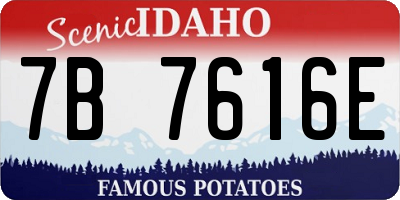ID license plate 7B7616E