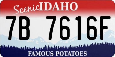 ID license plate 7B7616F
