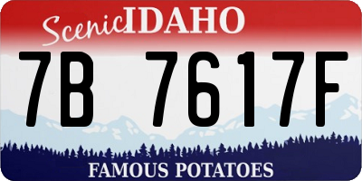 ID license plate 7B7617F