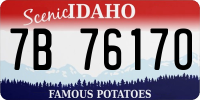 ID license plate 7B7617O