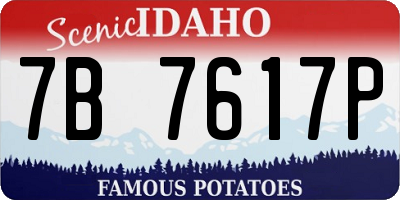 ID license plate 7B7617P