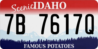 ID license plate 7B7617Q