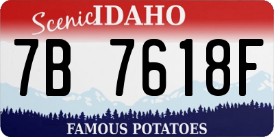 ID license plate 7B7618F